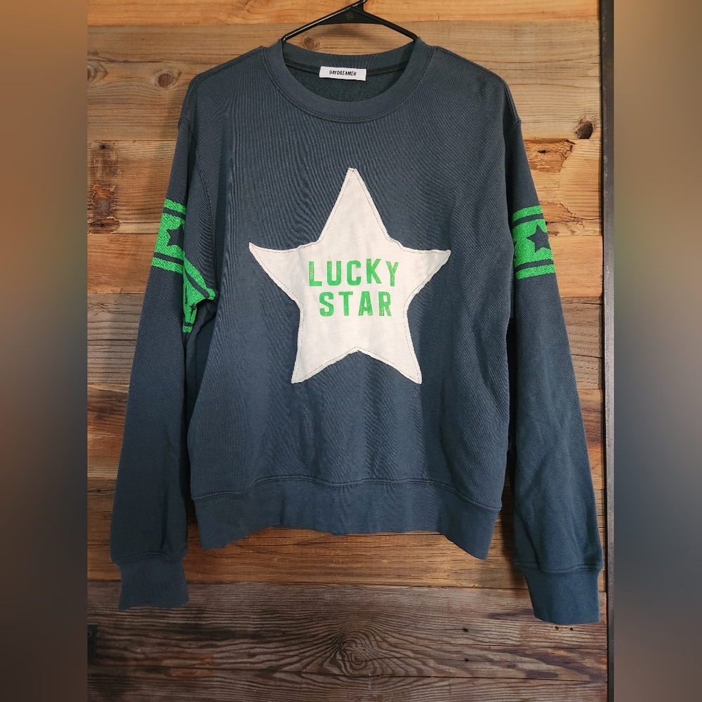 NWT DAYDREAMER Sample Lucky Star Sweatshirt Top $114 Retail Size Small - Picture 3 of 6